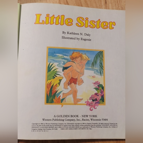 VTG A Big Little Golden Book LITTLE SISTER 1986 Kathleen N. Daly 10256 Eugenie - Picture 7 of 7